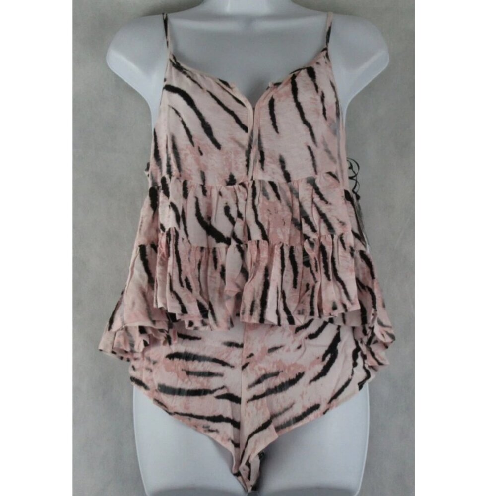 Midnight Bakery Women's 2-Piece Rayon Pajama Set, Pink Animal Print, Medium
